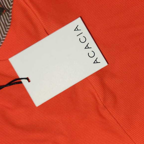 New acacia swimwear red persimmon ribbed kokomo fullpiece one piece swim suit XL - Picture 11 of 11